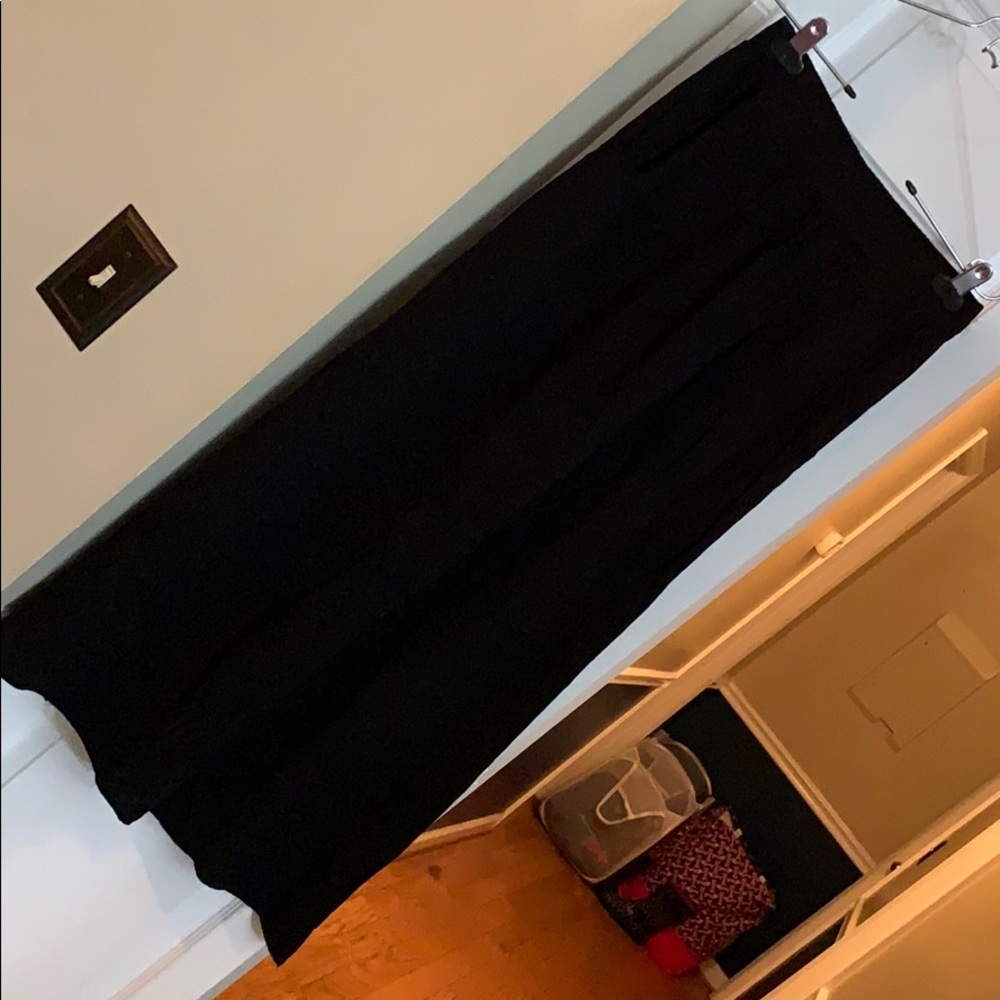 Black Rayon Maxi Skirt #305